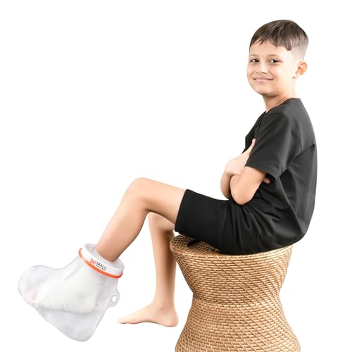 Image of 100% Waterproof Foot Cast Cover for Shower & Bath | Resuable Kids Cast Protector | Cast Covers for Shower Foot | Waterproof Shield for Showering After Surgery