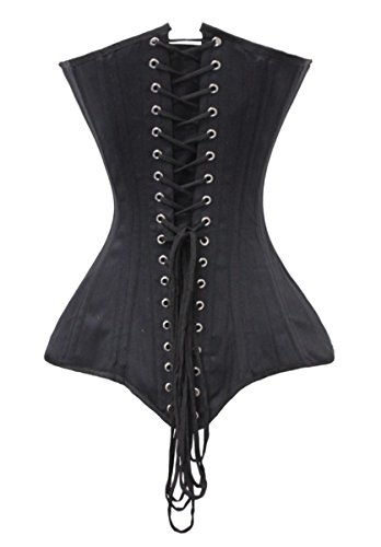 luvsecretlingerie Heavy Duty 26 Double Steel Boned Waist Training Cotton Longline Overbust Tight Shaper Corset4