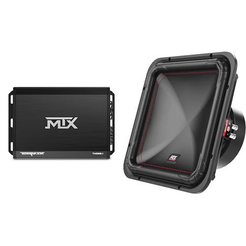 MTX Terminator 500-Watt RMS 2? Mono Block Class D Amplifier and MTX Audio S6512-44 S65-Series Square 12