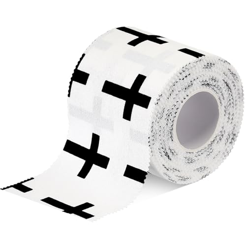 TrelaCo 1 Pcs Wrist Tape Baseball Cross Athletic 2in x 23ft Cotton Cross Wrist Tape Serrated Edges...