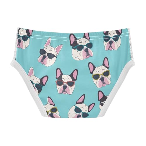Wusikd French Bulldog Boys' Underwear Cotton Sunglasses Boys Briefs Soft Toddler Underwear 2T2