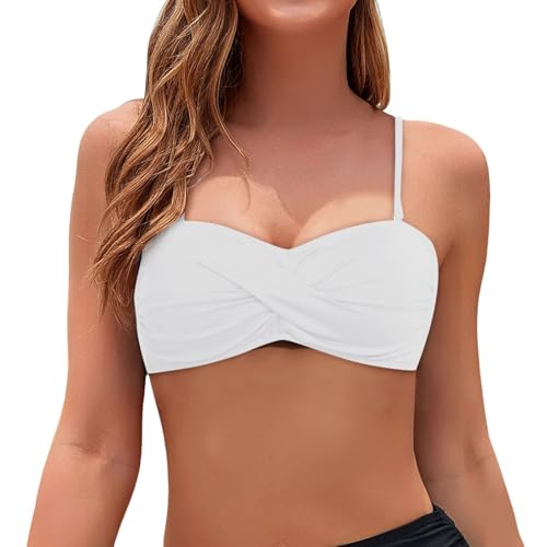 Bikini Mujer Bandeau   Sujetador Bikini Mujer Bikinis con Relleno Y Push Up Biquinis,con Tirantes Desmontables Bañadores Natacion Sexy Traje de Baño