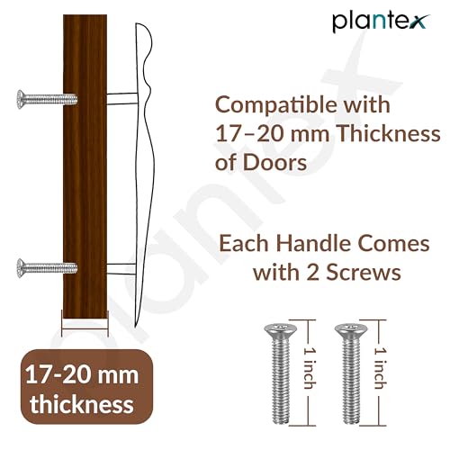 Image of Plantex Cabinet Handle /Kitchen Cabinet Door Handle /Wardrobe /96 mm Cupboard Handle /Door Pull-Push Handle for Home /Office - Pack of 2 (Rose Gold)