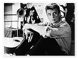 Johnny Hallyday dans Les Parisiennes Poster 18 x 13 cm Noir et blanc Tableaux D�coration murale