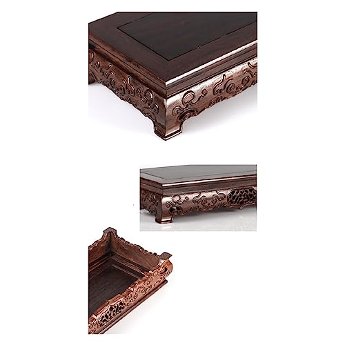 Base en bois pour théière et grand support rectangulaire de décoration intérieure - 4