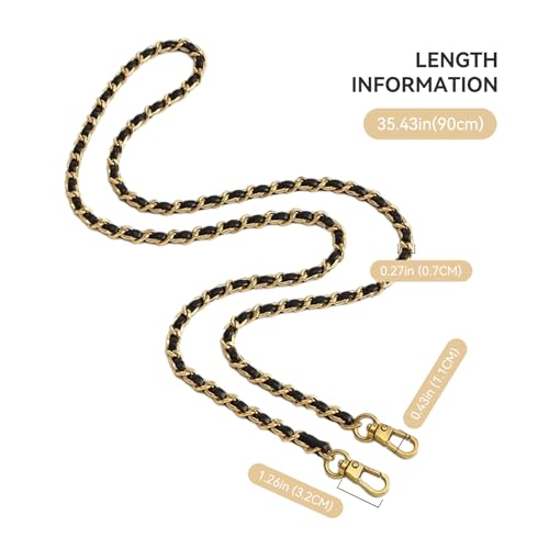Image of Jiesinlov Purse Chain Adjustable Shoulder Strap with Small Metal Ball Replacement Transformation Crossbody Handbag