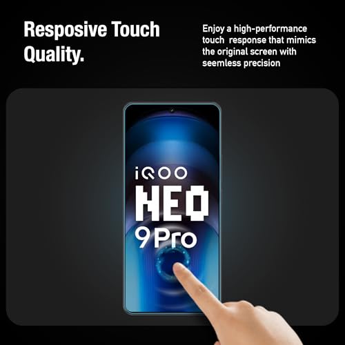 Image of Supershieldz NeoGuard HD+ Tempered Glass Screen Protector Guard For iQOO 12, Neo 9 and Neo 9 Pro (6.78 Inch), 9H Hardness, Anti-Static, Case-Friendly, Easy Installation Kit - 1 Pack