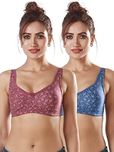 Image of SONARI Women's Non-Padded Non-Wired Full Cup Bra Pack of 2