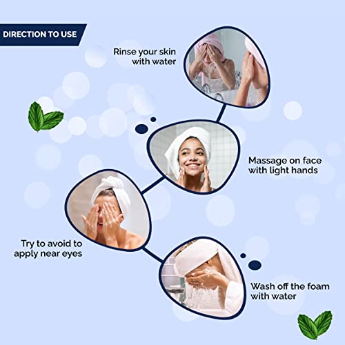 Image of WAFF Face Wash | Refreshing & cooling | Deep cleansing, soothing & hydrating | Reduces acne, controls oil & evens skin tone | Sulfate-free, paraben-free, vegan | Unisex & all skin types