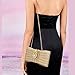 Gold Clutch Purses For Women Evening Novelty Bling Bow Rhinestone Mini Bag Large Glitter Handbag (Gold)