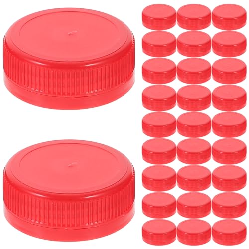 Bouchons à vis en plastique pour jus maison et ateliers bricolage en famille rouge 38mm