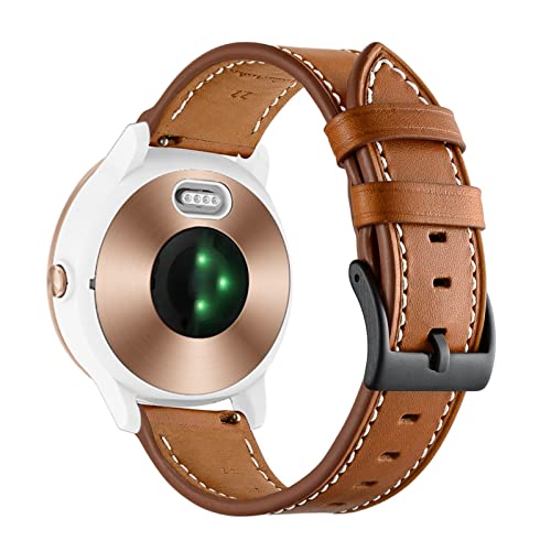 Bracelet de remplacement en cuir compatible avec Garmin Vivoactive 4S