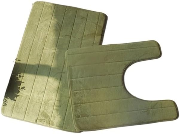 FORINC Non Slip Alfombra De Baño De Espuma Viscoelástica, Tapete Moderno, Antideslizante, 3 Unidades Por Juego Bathroom Rugs (Color  Grass Green