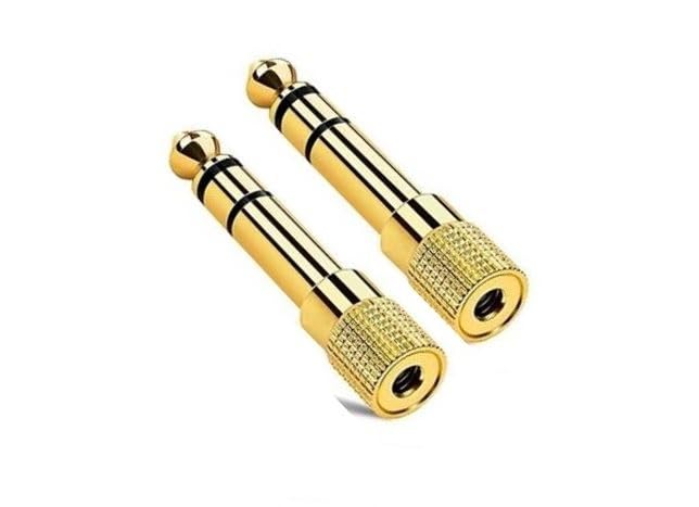 SP Electron 3.5mm Female to 6.35mm Golden Male Stereo Audio Plug Auxiliary Jack Converter Adapter (Pack of 2)-image-13