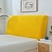 Copertura Per Testiera Per Letto, Copri Testata Letto, Fodera Elastica Estensibile Protezione, Peluche Addensare Elastico All-inclusive Coperchio,Yellow-Full(47"-55")