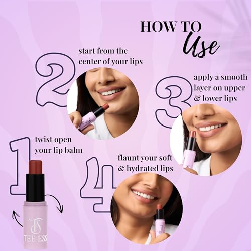 Image of TEE ESS Unisex Chocolate Lip Balm | Hydrating & Plumping Lip Care with Vitamin E, Shea Butter, Jojoba Oil | 4 gms