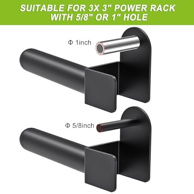 Kipika Weight Plate Holder for 2x2 and 3x3 Power Rack - Attachment for Storage - Fits Standard 1-inch or Olympic 2-inch Plates - Set of 2