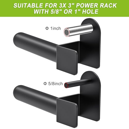 Image of Kipika Weight Plate Holder for 2x2 and 3x3 Power Rack - Attachment for Storage - Fits Standard 1-inch or Olympic 2-inch Plates - Set of 2