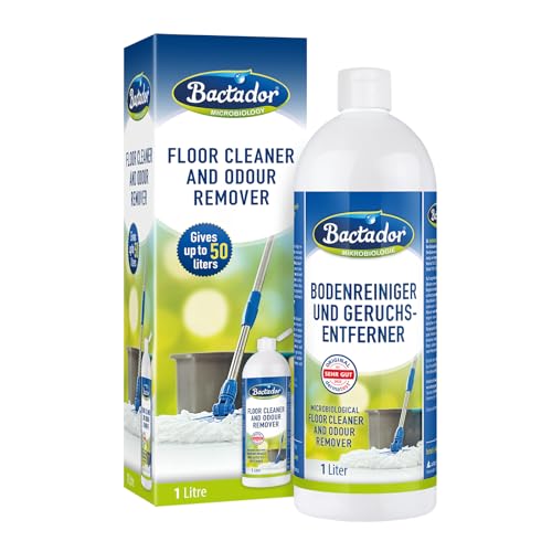 Bactador Limpiador de Suelos y eliminador de olores 1L - Detergente Robot Aspirador - Eliminador de olores Mascotas - Detergente para Robot Aspirador - Productos de Limpieza - Limpiador Enzimático