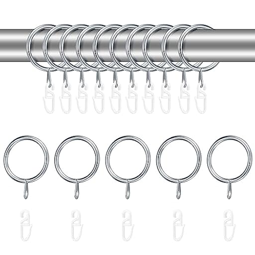 24 Piezas Plata Anillos de Metal para Cortinas y Ganchos de Plástico para Cortinas, Anillos para Colgar Cortinas 30 mm Diámetro Interior para Colgar Cortina de Ducha de Puerta de Ventana | Ya disponible en tu tienda friki favorita! En mundofriki.es!