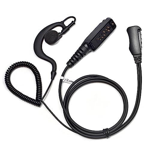 UAYESOK G Shape Walkie Talkie Earpiece with Mic Earhook Two Way Radio Multi Pin Headset with PTT Microphone for Sepura STP8000 STP9000 STP8238 (TETRA) SC20 SC21 Security Bodyguard Police Radio