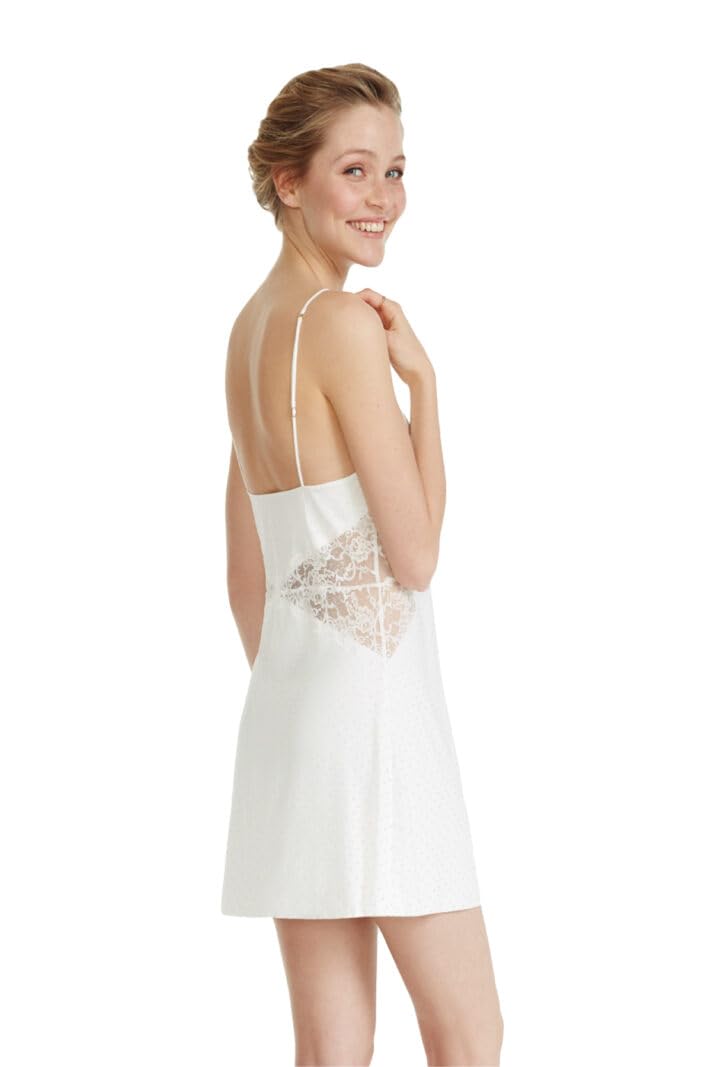 PROMISE Babydoll Donna con Pizzo Bianco - B0517