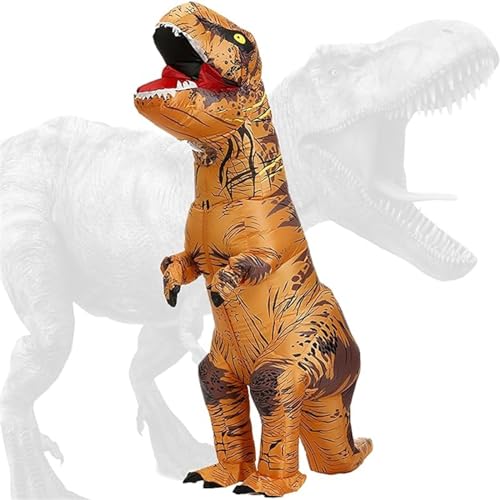 Disfraces, Toy Disfraz Inflable de Dinosaurio T-rex, Disfraz Inflable de T Rex, Disfraz de Halloween para Adultos y Niños, Fiesta de Cosplay, Navidad, Regalo (150-190cm)