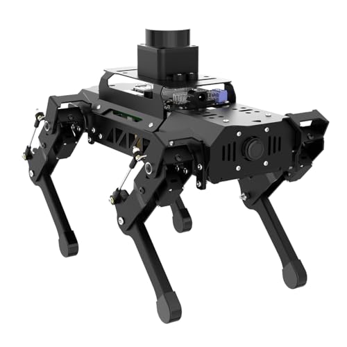 HIWONDER Quadruped Robot for RaspberryPi 5 ROS2 ROS1 Smart Robot Dog with AI Vision TOF Lidar SLAM Mapping and Navigation ROS Open Source Robotic Kit for Adults and Teens, PuppyPi Pro & RPi5 8GB