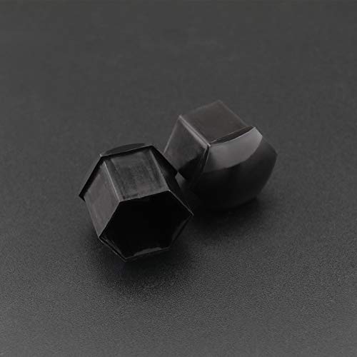 Create idea 20 Stück Schwarz Radmutterkappen Kappen Inbusschrauben Abdeckungen 21 mm Sechskant Schutz mit Ausbauwerkzeug Kompatibel mit Range Rover FIAT Ducato