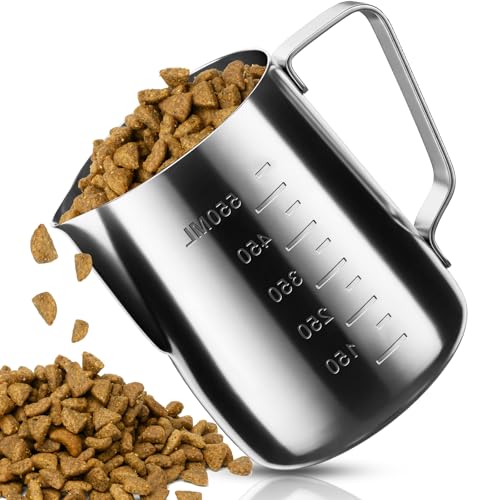 Cucharón medidor para comida de perro de acero inoxidable 2.5 tazas miniatura 1