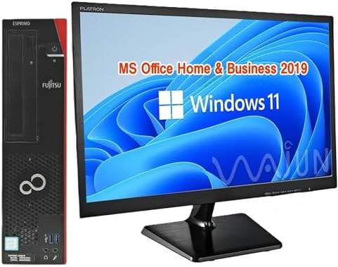 （13:30時点） 【整備済み品】富士通 デスクトップPC D587/22型液晶セット/第7世代 i5-7500/Win11 Pro/MS Office H&B 2019/wajunのwifi/Bluetooth/DVD/16GB/2TB SSD
