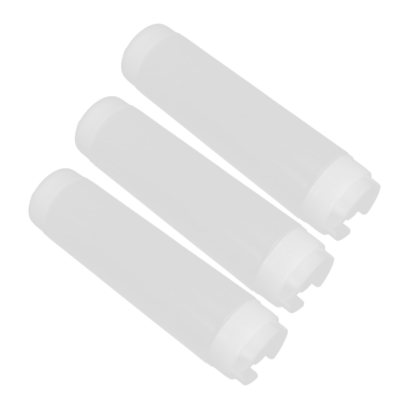 Botellas exprimibles de doble cabezal Zerodeko en plástico blanco de 480 ml para chef