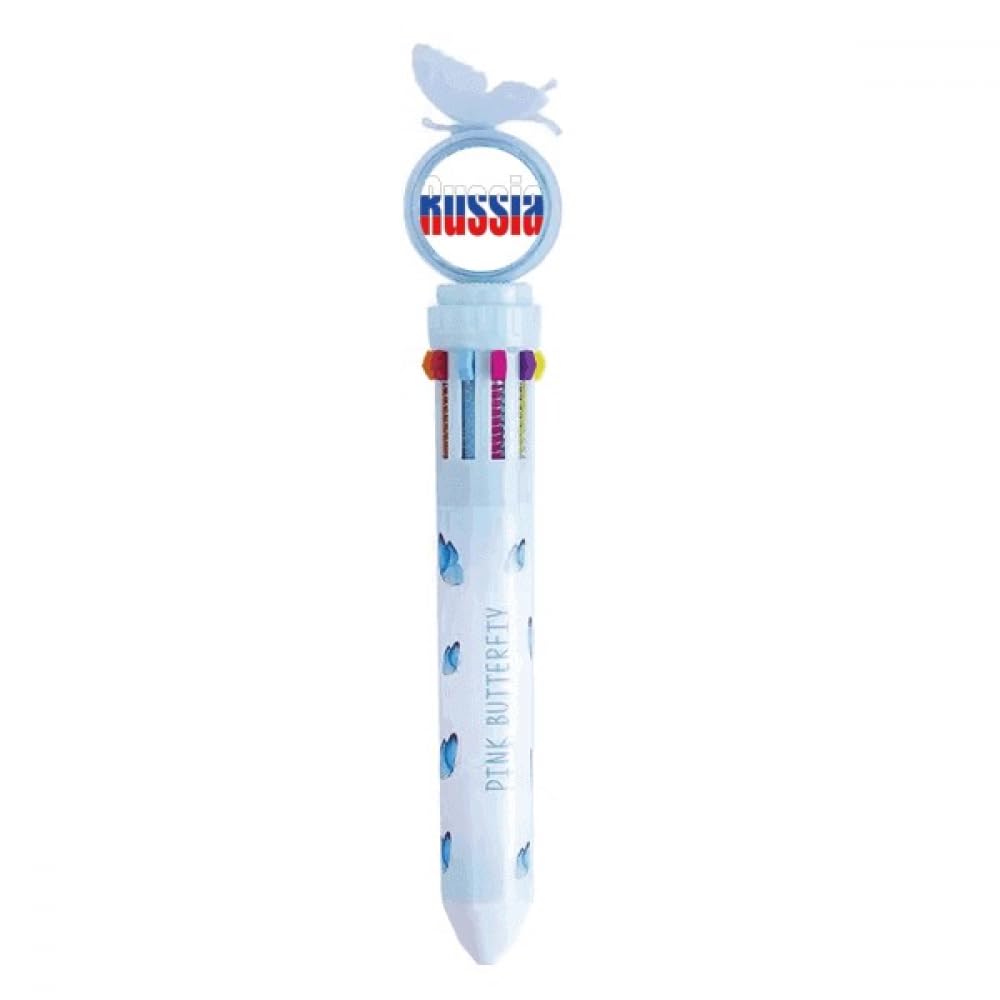 Stylo à bille rétractable multicolore drapeau de la Russie Art déco papeterie scolaire - 4
