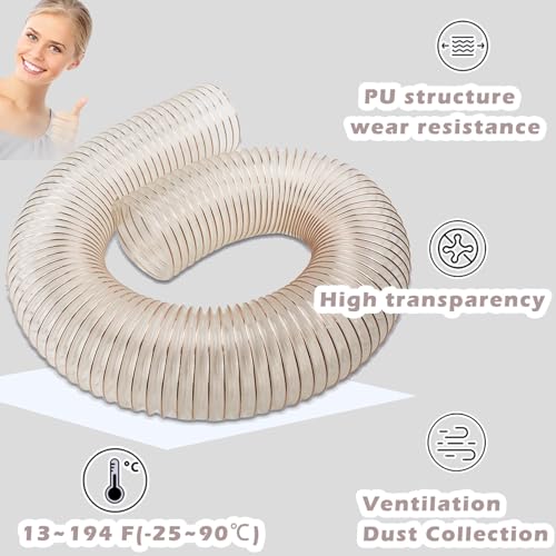 Tubo flessibile di ventilazione per aspirazione della polvere nei sistemi di aspirazione industriali del legno, design resistente alle forature e durevole