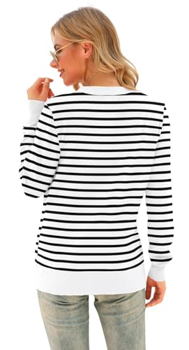 Image of VIISHOW Women Long Sleeve Button Down V Neck Lightweight Basic Knit Sweater Cardigan