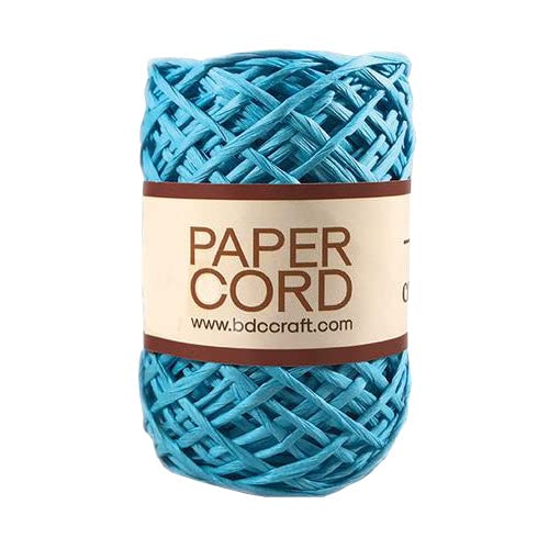 Hemptique BDC Creative Crafts Paper Cord Spool (2mm Thick) 30m - Great for Scrapbooking, Journaling, Mixed-Media and Paper Crafts - Turquoise