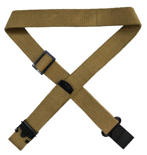 Exports M1 Garand 1903 Web Sling Us Gi Pattern Two Point Canvas Sling with 1-1/4 Inch Wide Swivels