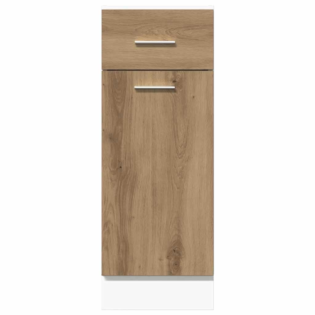 vidaXL Cassettiera “Lyon” Rovere Artigianale 30x46x81,5 cm
