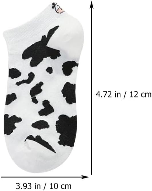 KESYOO 2 Pairs Cow Socks Women’s Socks Cows Cow Stuff Low Cut Short Animal Print Girls Cow Print Low Cut for Women Cotton Ankle Casual Miss Printing - Image 6