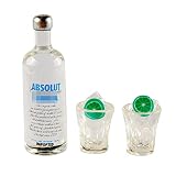 NWFashion Miniature 1:12 Scale Wine Drink Bottle+Cup for Dollhouse Scenery Accessories Furniture (1s