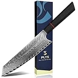 Plys Cuchillo de Cocina de Damasco: Cuchillo de Chef Cuchillo Kiritsuke 20Cm, 67 Capas de Forja de Acero de Damasco, Núcleo Afilado de Acero Vg10 y Mango Octogonal G10, Con Exquisita Caja de Regalo.