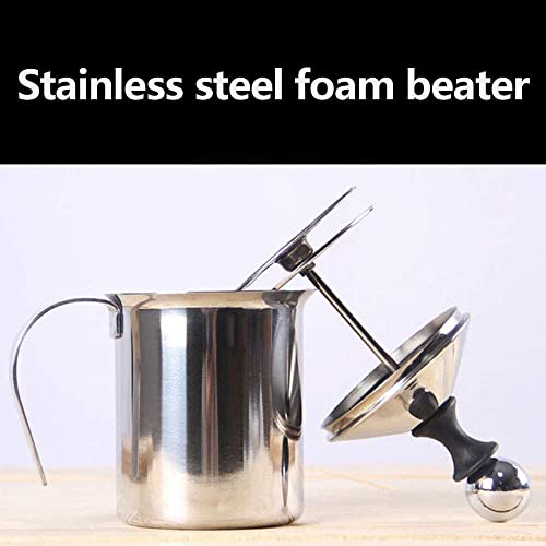 Cozyswan 400ml Milchaufschäumer mit Doppelsieb Edelstahl Cappuccino Latte Milch – Bild 3