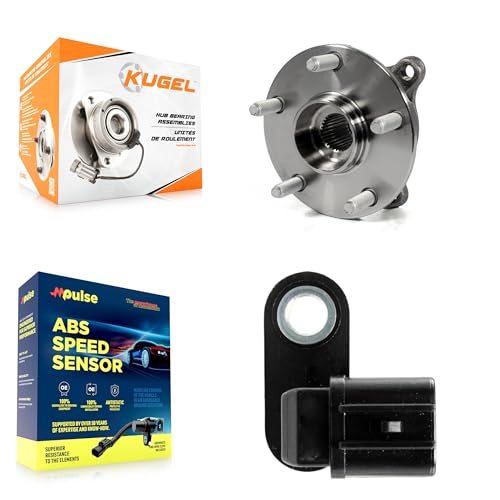 Kugel Front Left (Driver Side) Wheel Hub Bearing And ABS Sensor Kit Replacement For Lexus IS250 GS350 IS350 GS300 without Harness K7S-100011