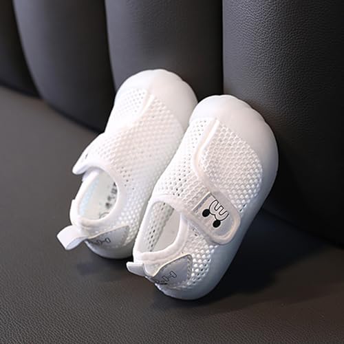 Infant Baby Boys Girls Sneaker Baby Mesh Slip On Shoes for Spring and Summer Baby Shoes Infant Boy Girl (White, 18)2