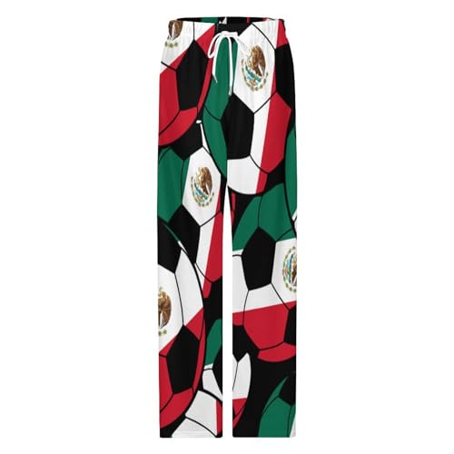 Mexico Soccer Mens Pajama Pants Soft Lounge Pj Bottoms Lightweight Sleepwear Pants with Drawstring4