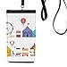 Amusement Park Facilities Colourful Pattern Phone Wallet Purse Hanging Mobile Pouch Black Pocket