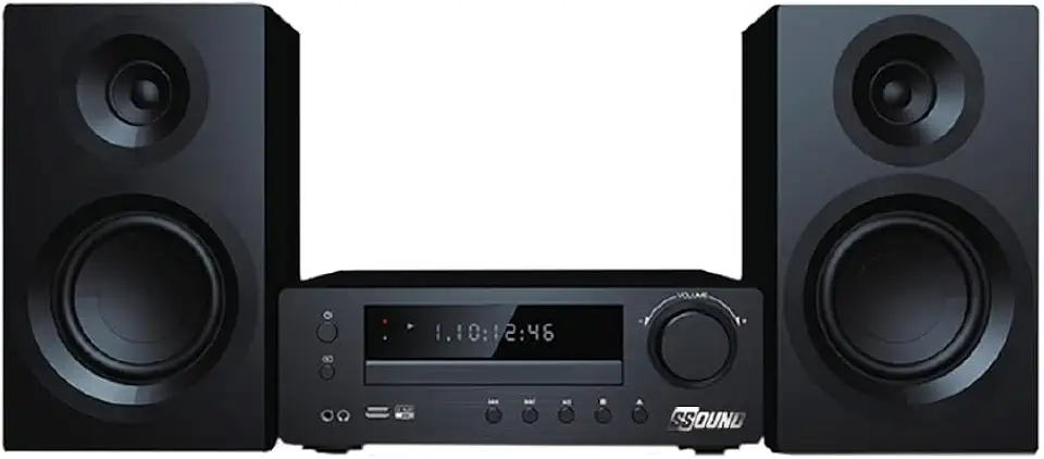 Mini System SS-002 SSOUND 330W CD/MP3 Bluetooth Rádio - Bivolt preto