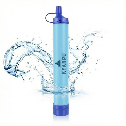 Kyanpu Paille Filtrante de Survie – Filtration Eau Non Potable - Randonnée, Camping, Voyage – Purificateur d’eau Portable – Filtre à Eau Portable...