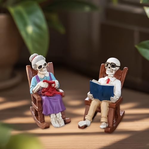 Figurines de squelettes en résine pour déco de table