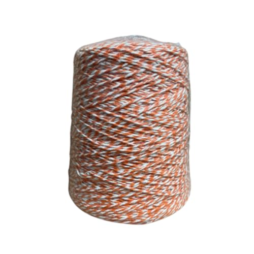 Barbante Mesclado Colorido Para Crochê Nº 6 (temos 7 Cores) (Laranja com Branco)